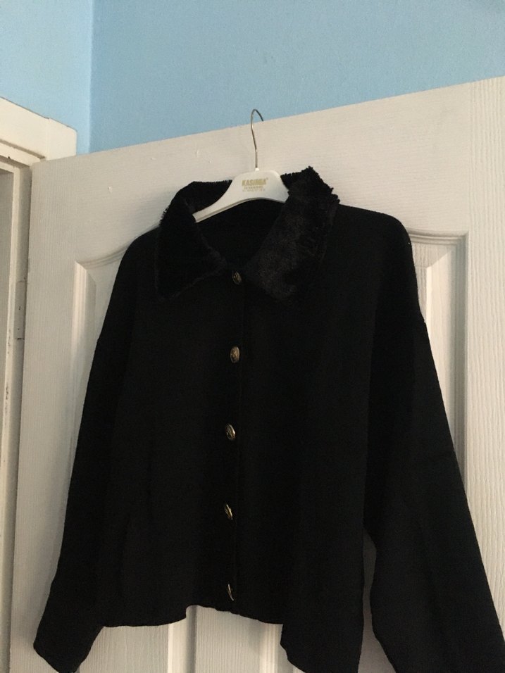 Siyah Triko Hırka - Görsel 3