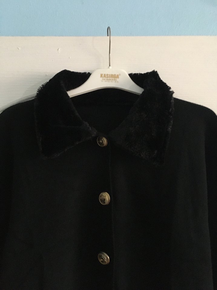 Siyah Triko Hırka - Görsel 4