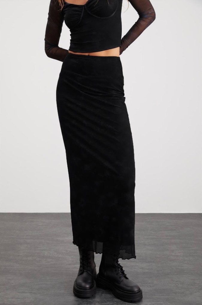 Grımelange Siyah Etek - Görsel 2