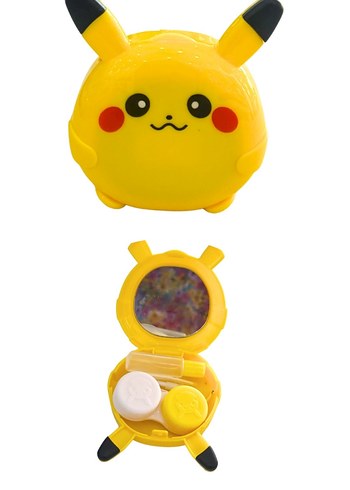Pikachu lu sarı lens kutusu aynalı