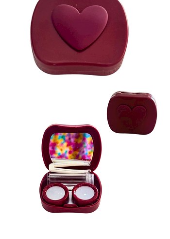 Bordo Kalpli Renkli lens kutusu