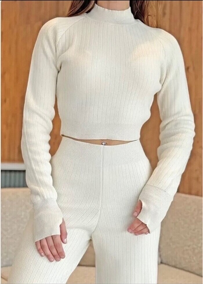 Triko krem takım - Görsel 3