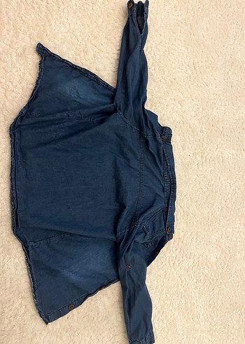 5 Yaş Beden Gömlek Düğmeli Denim Çocuk (Kız-Erkek)