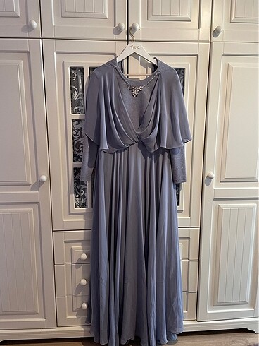 Gri Abiye Elbise - Görsel 2