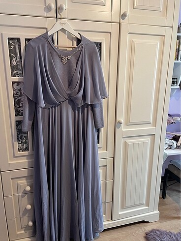 Gri Abiye Elbise - Görsel 3