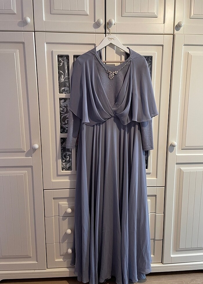 Gri Abiye Elbise - Görsel 2