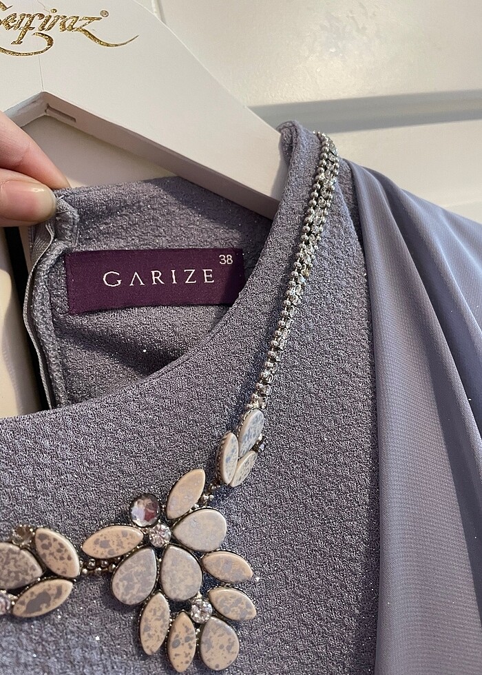 Gri Abiye Elbise - Görsel 4