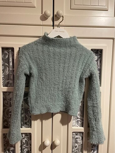 Su Yeşili Tüylü Kazak - Görsel 2