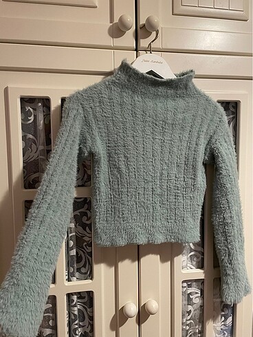 Su Yeşili Tüylü Kazak - Görsel 3