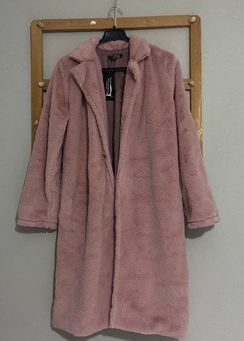 Pembe Uzun Peluş Kadın Kaban