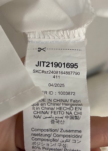 Kadın Beyaz Uzun Kollu Düğmeli Gömlek - Görsel 4