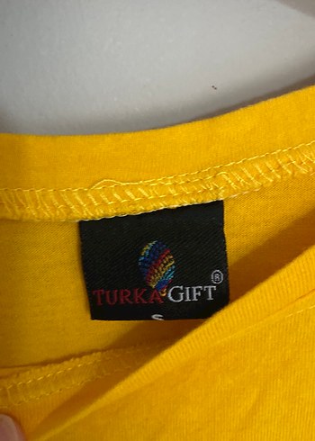 s Beden Sarı Baskılı Kısa Kollu Tişört