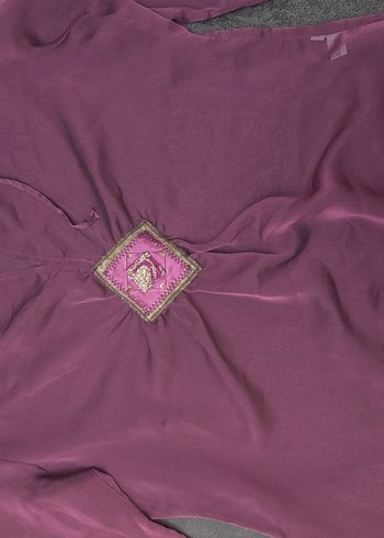 Bordo Nakışlı Plaj Elbisesi - Görsel 5