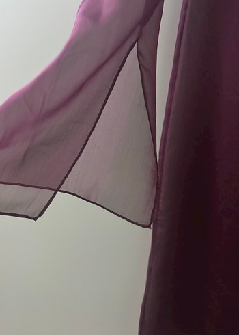 Bordo Nakışlı Plaj Elbisesi - Görsel 4