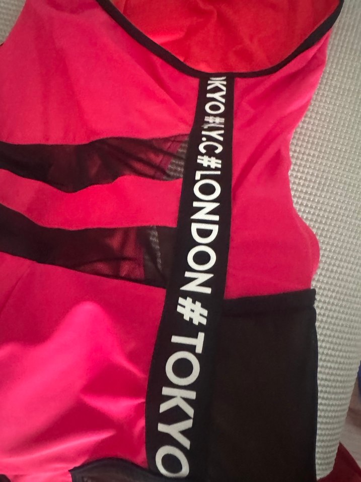 Fermuarlı Pembe İnce Askılı Kadın Mayo - Görsel 3