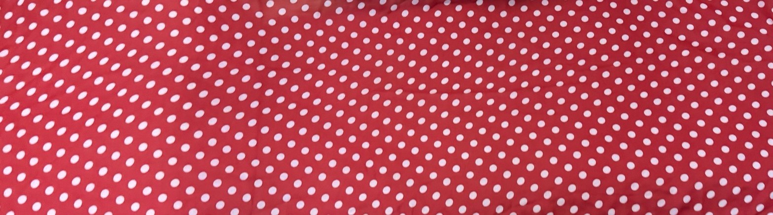 Kırmızı Beyaz Puantiyeli Fular - Görsel 2