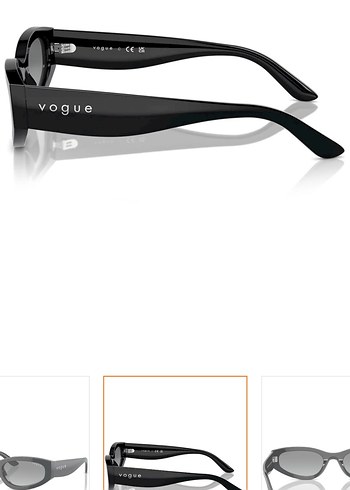 Vogue Siyah Minimalist Kadın Güneş Gözlüğü - Görsel 2