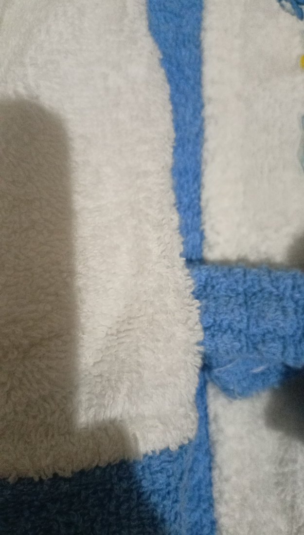 Kapüşonlu Erkek Çocuk Bornoz mavi-Beyaz - Görsel 5