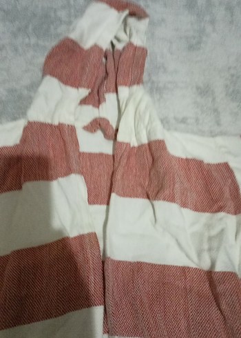 Çocuk bohem Tarz Beyaz Çizgili Bornoz - Görsel 2