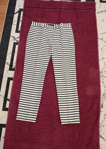 36 Beden Zebra Desenli Fermuarlı Kadın Kumaş Pantolon