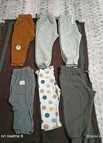 9-12 Ay Beden çeşitli Renk Bebek pantolon 