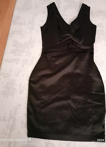 36 Beden siyah Renk Kısa bayan elbise
