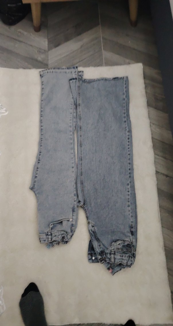 İspanyol ve bol paça kot pantolon - Görsel 3