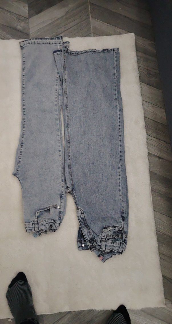 İspanyol ve bol paça kot pantolon - Görsel 4