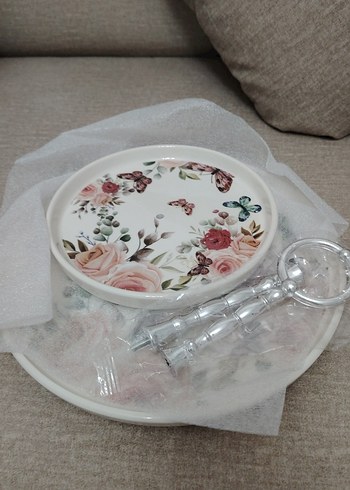 Çiçek Desenli 2 Katlı Meyvelik - Görsel 3