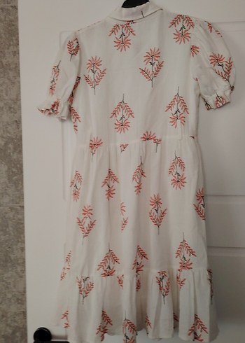 Çiçek Desenli Uzun Pamuklu Bohem Elbise - Görsel 5