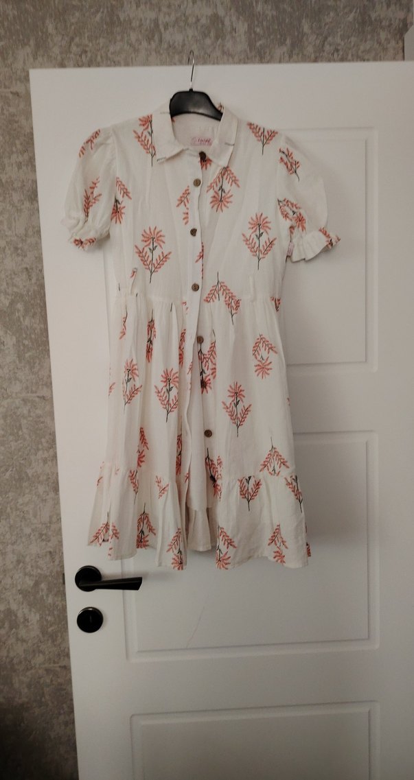 Çiçek Desenli Uzun Pamuklu Bohem Elbise - Görsel 3