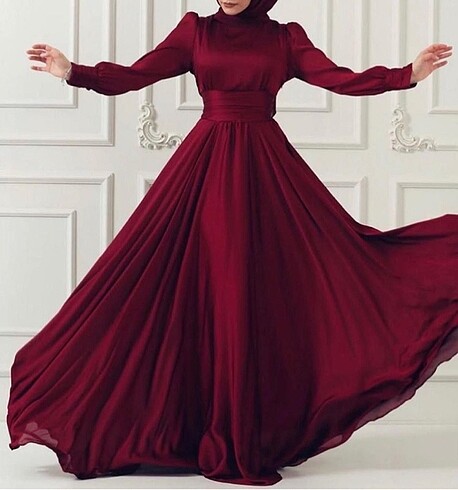 Diğer Bordo abiye stilife