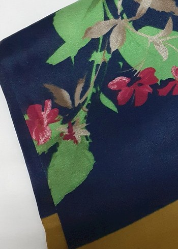 Çok Renkli Bohem İpek Şal - Görsel 2