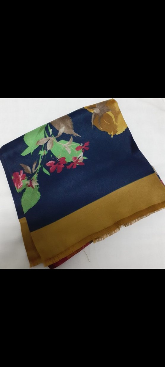 Çok Renkli Bohem İpek Şal - Görsel 3