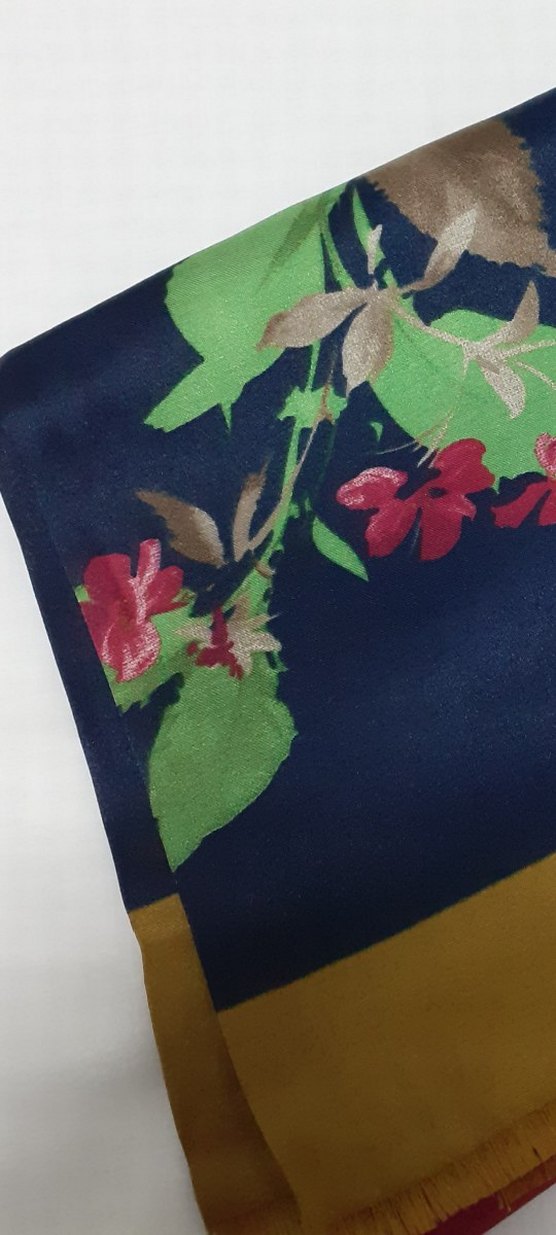 Çok Renkli Bohem İpek Şal - Görsel 2