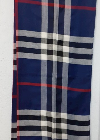 Kadın Mavi burberry şal - Görsel 2