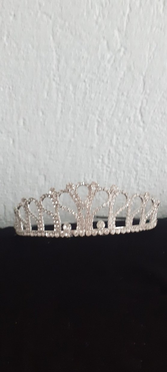 Işıltılı Beyaz Düğün Tacı - Görsel 2