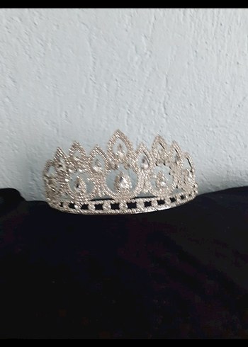 Parlak Beyaz Payetli Gelin Tacı - Görsel 3