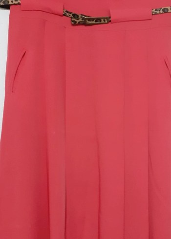 Pembe Kemerli Uzun Kadın Etek - Görsel 3