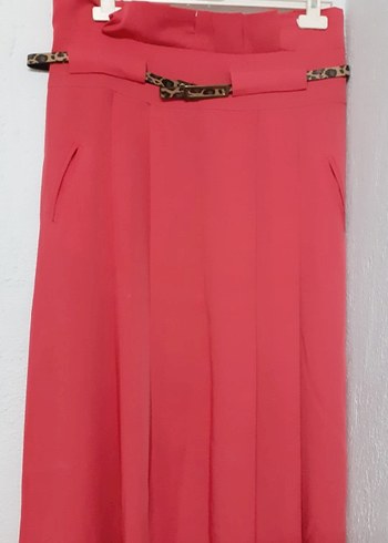 Pembe Kemerli Uzun Kadın Etek - Görsel 4