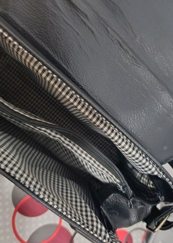 Klasik Siyah Deri Kadın Çanta - Görsel 13