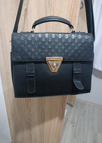 Klasik Siyah Deri Kadın Çanta - Görsel 11