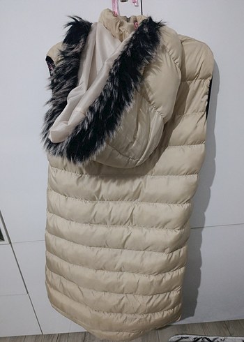 Bej Uzun Kollu Fermuarlı Kadın Yelek - Görsel 10