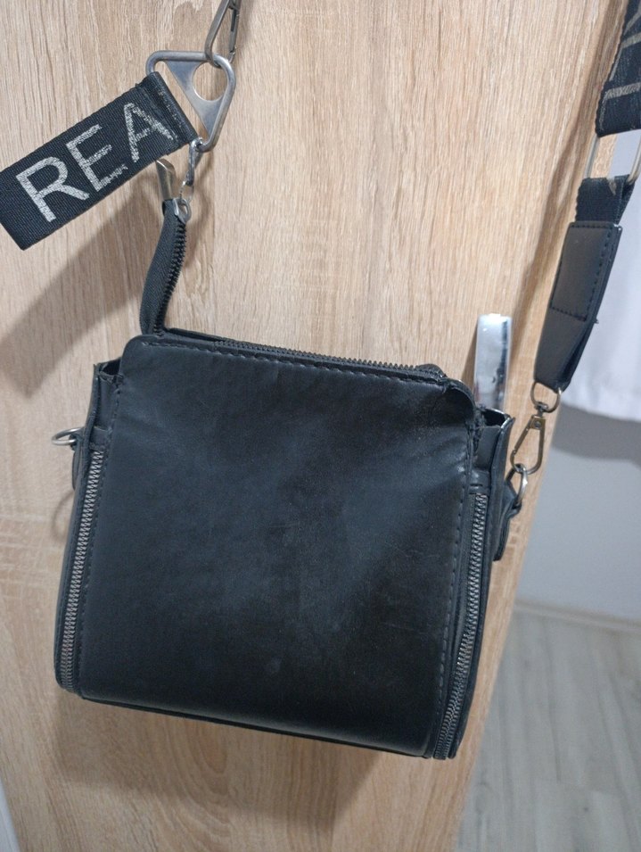 Siyah Deri Kadın Omuz Çantası REA - Görsel 4