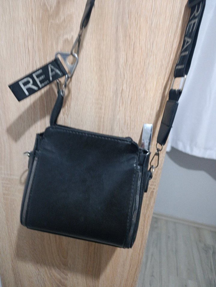 Siyah Deri Kadın Omuz Çantası REA - Görsel 2