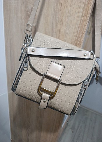 Bej Deri Tokalı Kadın Çanta - Görsel 10