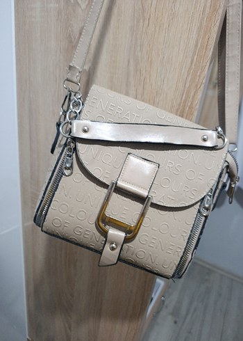 Bej Deri Tokalı Kadın Çanta - Görsel 7