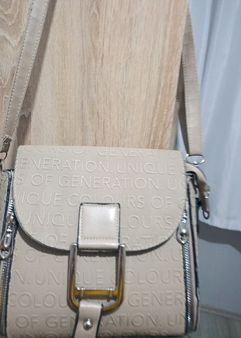 Bej Deri Tokalı Kadın Çanta - Görsel 5