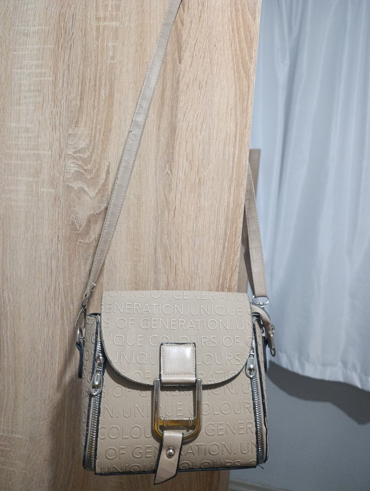 Bej Deri Tokalı Kadın Çanta - Görsel 2