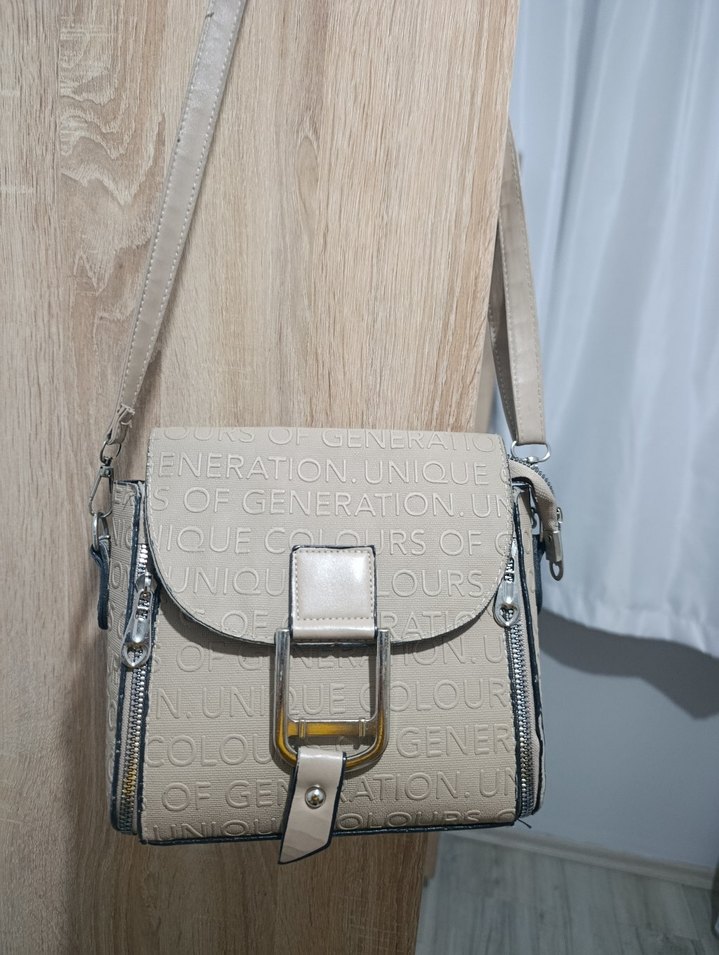 Bej Deri Tokalı Kadın Çanta - Görsel 3